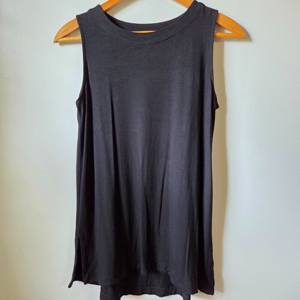 EUC J JILL BLACK BOATNECK LONG TANK TOP SIZE SMALL